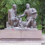 Смоленск. Памятник Васе Тёркину и поэту Твардовскому